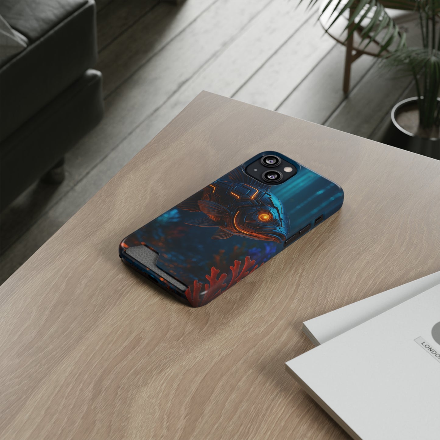 Ember Fins • Apple iPhone 13 • MagSafe® Tough Case with Card Holder