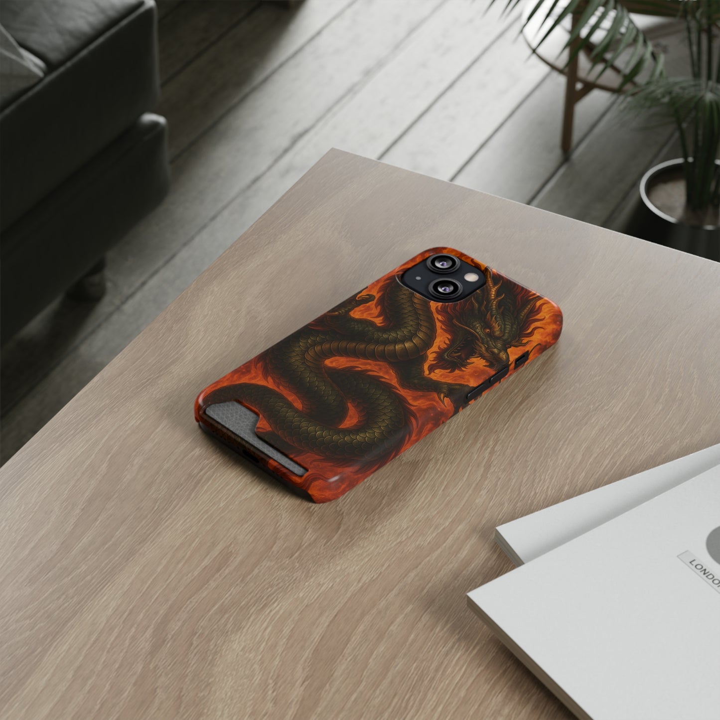 Flames of Fury • Apple iPhone 13 • MagSafe® Tough Case with Card Holder