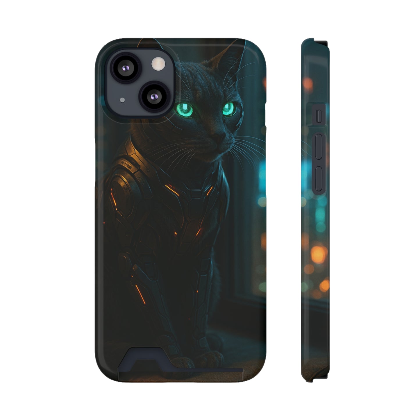 Neon Whisker • Apple iPhone 13 • MagSafe® Tough Case with Card Holder