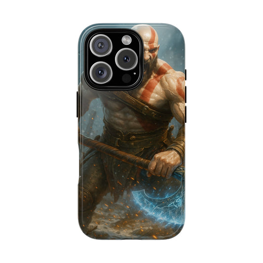 Kratos & Leviathan Axe • God of War • Apple iPhone 16 • MagSafe® Tough Case