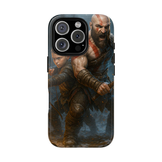 Kratos & Atreus • God of War • Apple iPhone 16 • MagSafe® Tough Case