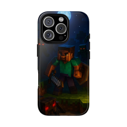 Overworld Night • Minecraft • Apple iPhone 16 • MagSafe® Tough Case