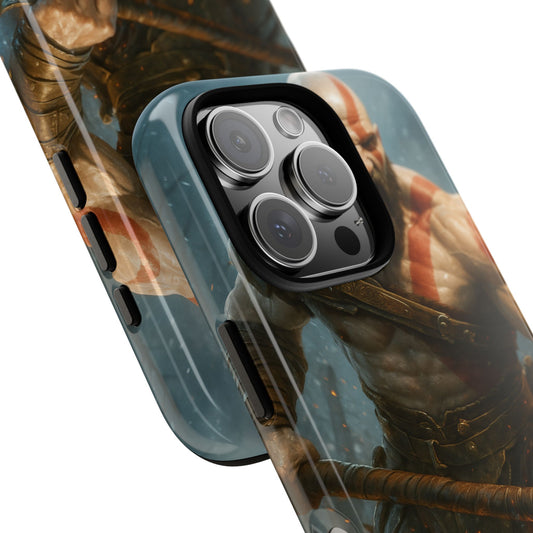 Kratos & Leviathan Axe • God of War • Apple iPhone 16 • MagSafe® Tough Case