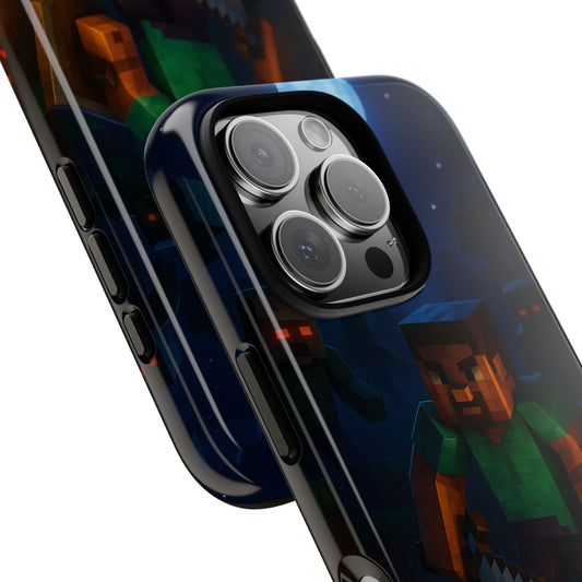 Overworld Night • Minecraft • Apple iPhone 16 • MagSafe® Tough Case